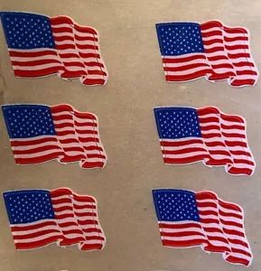 (4) AMERICAN FLAG - WAVING - FOR MINI HELMET - 3M 20MIL - GEORGIA SYRACUSE - Picture 1 of 4