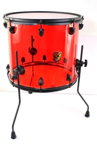 SJC Drums Josh Dun 16 x 14" Floor Tom Drum - Red Acrylic *SCRATCHES*  #R1876 - Picture 1 of 10