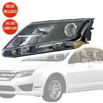 Faro lateral del conductor con bombilla (s) (carcasa negra) LH para Ford Fusion 2010-2012 Foto 1 de 4