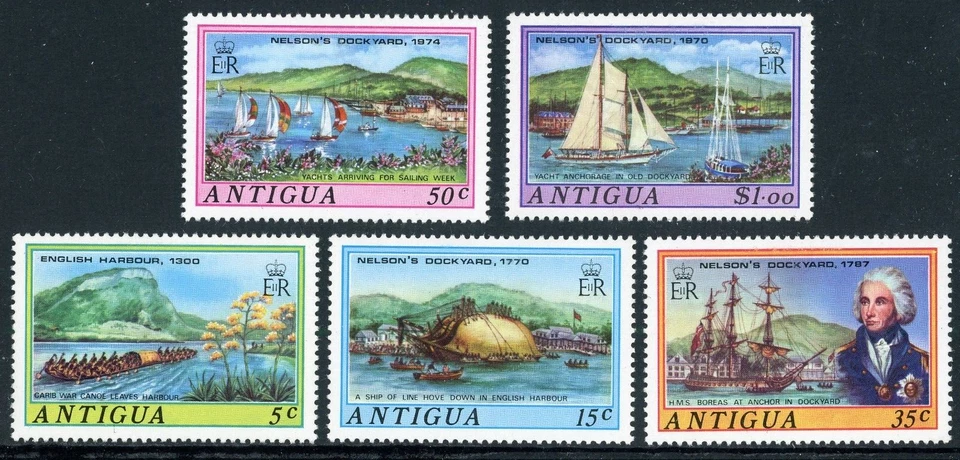 Antigua #SG427-SG431 MNH 1975 Nelson Dockyard Boreas Carib Yacht [369-373] - Image 1 of 1