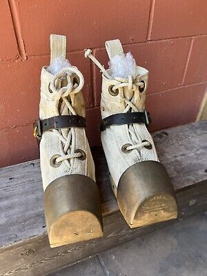 Vintage DESCO U.S. Navy Mark V Deep Sea Diving Helmet Boots Brass Weight Canvas • 549.33$