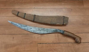 Antique Philippine Dagger from 1890s-1910s with Sheath Human Effigy Handle - Picture 1 of 13