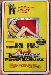 The Wicked Dreams of Paula Schultz - Elke Sommer - Movie Poster Tin Metal Sign - Picture 1 of 1