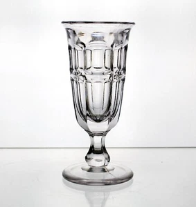 Flint Worcester Champagne Flute, Antique Glass 1855 EAPG Boston Sandwich, 5 1/8" - Picture 1 of 7