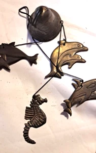 Wind Chime large alloy decor whales ,dolphins .sea horses 48cm drop - Picture 1 of 2