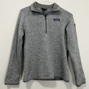 Patagonia Womens Better Sweater Fleece Pullover Quarter Zip Gray Sz S Outdoor - Picture 1 of 16