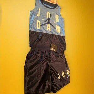 Air Jordan Jumpman Tank Top & Shorts Set, Lgt. Blue/Blue, Size 5 (small) - Picture 1 of 7