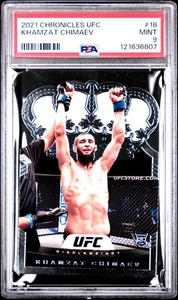 2021 PANINI CHRONICLES UFC #18 KHAMZAT CHIMAEV ROOKIE RC PSA 9 - Picture 1 of 2