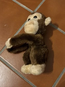 Vintage 1978 R Dakin Co Monkey Plush Stuffed Animal dark brown, tan - Picture 1 of 5