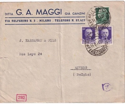 G019 Italy 1941 WWII censored cover to Antwerpen Belgium - Image 1 of 2