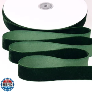 Moukiween Vintage dunkelgrün Samtband, 1" breit x 30 Yards Nylon gewebt Ri - Bild 1 von 5