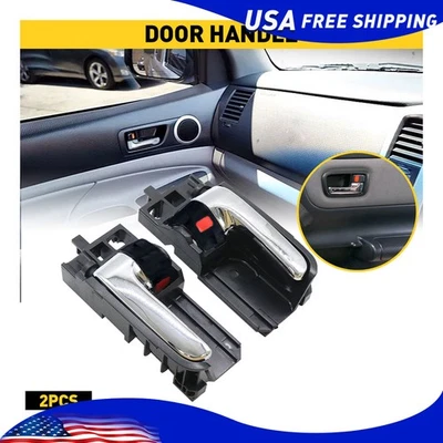 Juego de 2 manijas de puerta delanteras o traseras cromadas negras para Toyota Corolla 2003-2008 Foto 1 de 4