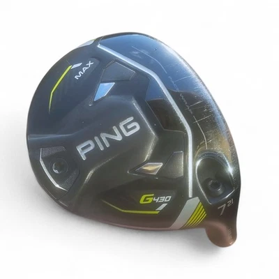 PING G430 MAX 7W 21.0 21 Degree Fairway Wood Head with Cover RH Used - Image 1 of 4