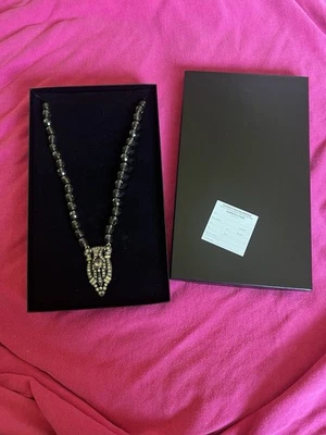 Collar y colgante de cristal gris ahumado Heidi Daus NUEVO Foto 1 de 4