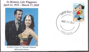 Lyle Waggoner (of Wonder Woman TV) show- death event- cachet by ACE343 - Picture 1 of 1