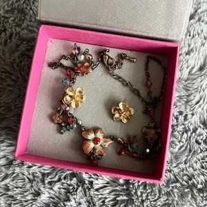 Floral Jewellery Gift Set Necklace And Earrings - Picture 1 of 6