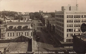 Postal LP37 Muscatine Iowa vista desde el hotel mirando hacia el norte 1922 RPPC - Imagen 1 de 2