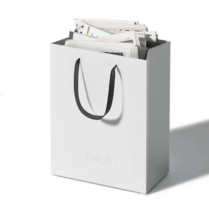 binbox Papierkorb eckig stylischer Papiereimer Tragegriffen Mülleimer Müllkorb - Bild 1 von 13