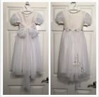 $525 POSIES WHITE DRESS 1-OF-A-KIND CUSTOM CONFIRMATION FIRST COMMUNION WEDDINGS