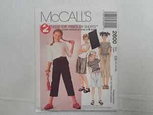 McCall's Pattern - Girls' Top & Pull-On Pants/Shorts (12-16) #2600 - Uncut - Picture 1 of 5