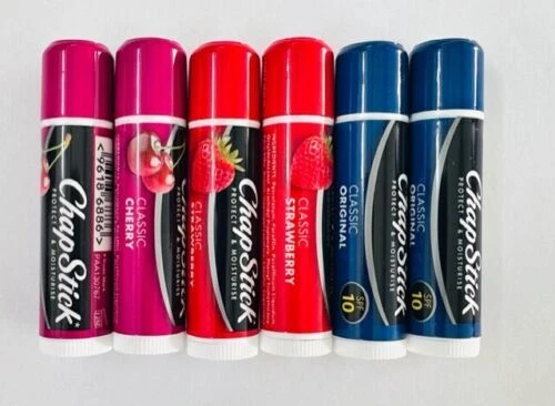 CHAPSTICK LIP BALM PROTECT & MOISTURISE STRAWBERRY, ORIGINAL, CHERRY