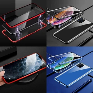 For iPhone 12 5.4 6.1 6.7 inch Tempered Glass Magnetic Phone Case Cover Bumper - Zdjęcie 1 z 18