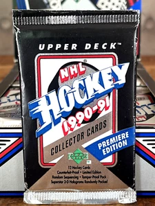 1990-91 UPPER DECK NHL HOCKEY (Low Series) PACK 12 Cards GRETZKY JAGR (RC?!) OVP - Bild 1 von 24