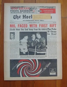 THE HOCKEY NEWS November 20, 1965 Vol 19 #6 Gordie Howe 1 Goal Away from 600th - Picture 1 of 4