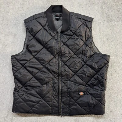 Chaleco Chaleco Acolchado Dickies Diamante Para Hombres XL Negro Informal Ropa de Trabajo Exterior Foto 1 de 4
