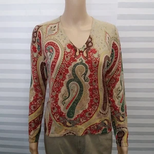 Bergdorf Goodman Multicolor Cashmere Sweater - Size M - Picture 1 of 8