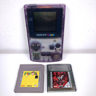 Nintendo Game Boy Color Transparent Purple Lilac 2 Games Tested Working CGB-001