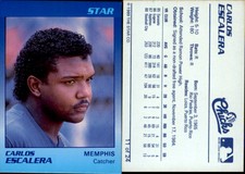 Carlos Escalera 1989 Star Memphis Chicks #11 Card *AutographDen*