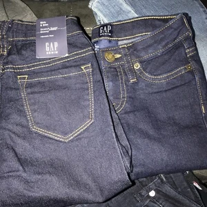 Gap Kids Jeans Girls Size 6 Stretch Super Skinny Fit Dark Blue Denim Pants  - Picture 1 of 1
