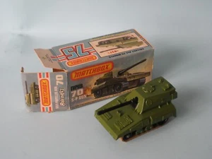 Pistola Matchbox Rola-Matic MB-70 SP autopropulsada Inglaterra súper rápida en caja - Imagen 1 de 3