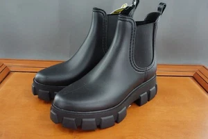 Jeffrey Campbell Rain Storm Women 10 Shoes Black Platform Chelsea Chunky Boots - Picture 1 of 12