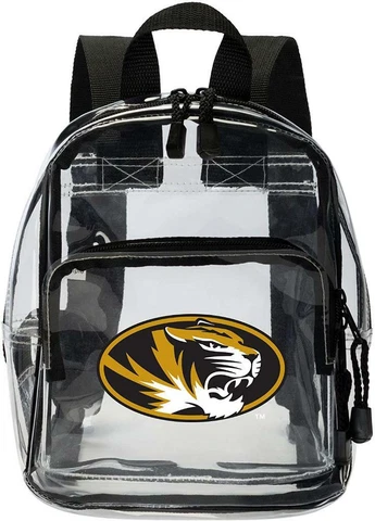 Missouri Tigers Clear Mini Backpack [NEW] NCAA X-Ray Stadium Bag Tote PVC Cover