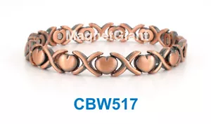 Herz und Kuss Damen Kupfer Glieder High Power Magnet Armband CBW517 - Bild 1 von 1