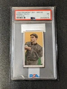 T206 Piedmont Factory 42 Barney Pelty PSA 1 Piedmont 350-460 42 RARE TOUGH Back! - Picture 1 of 5