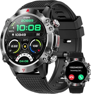 JELLOO Smart Watch Połączenia bezprzewodowe Okrągły ekran Tryby sportowe Wytrzymały Android iOS - Zdjęcie 1 z 7
