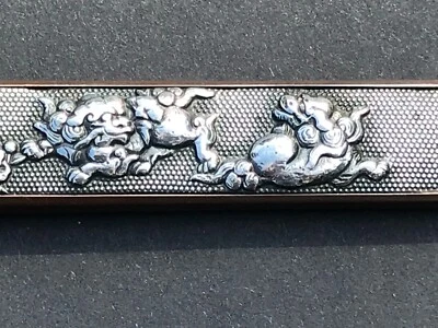 Antiguo samurai japonés vintage bronce/plata "Kozuka", Katana, Tanto, Wakizash Foto 1 de 4