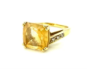MAUBOUSSIN - Môme I Love You - Gold Ring With Citrine And Diamonds - 3.56 G - Picture 1 of 3