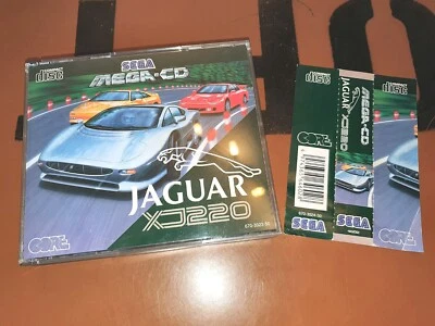 ## Jaguar XJ 220 + Spinecard - SEGA Mega-CD / MCD Spiel - TOP / CIB ## - Bild 1 von 3