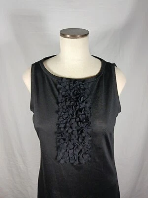 Tory Burch Tank Top Black Polyester Wool Blend Women's Sz Medium - Image 1 of 4