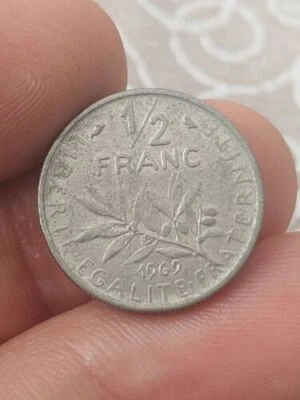 COIN / FRANCE / 1/2 FRANC 1969 Kayihan coins T73 - Image 1 of 2