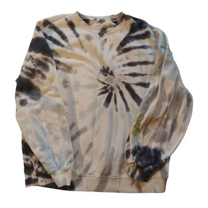 Peloton Tie-Dye Sweatshirt mit Rundhalsausschnitt Medium Baumwolle Retro klassisch Boho - Bild 1 von 4
