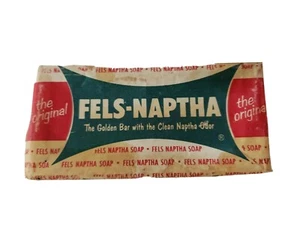 Vintage Fels-Naptha Soap Bar Original Paper-Unopened 1960’s Banish Tattle-tale - Picture 1 of 4
