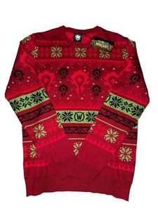 World Of Warcraft Xmas Jumper Knitted Sweater Adult LG Novelty Ugly Fairisle - Picture 1 of 10