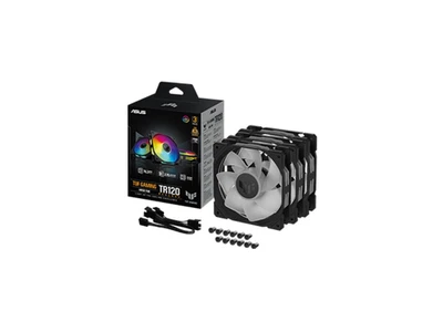 ASUS TUF Gaming TR120 ARGB Fan - Black - Triple Pack Higher Cooling Performance - Image 1 of 4