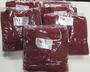Lot of 7 Matte Maroon 6'6"-6'8" Graduation Cap and Gown Ensembles - Picture 1 of 3