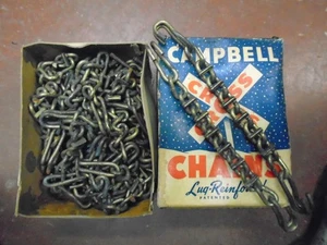 NOS Campbell 50 Lug-Reinforced Tire Cross Chains Chain Set - Picture 1 of 4